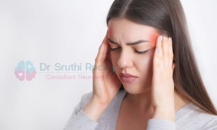Patient consulting Dr. Sruthi Reddy for headache and migraine management.